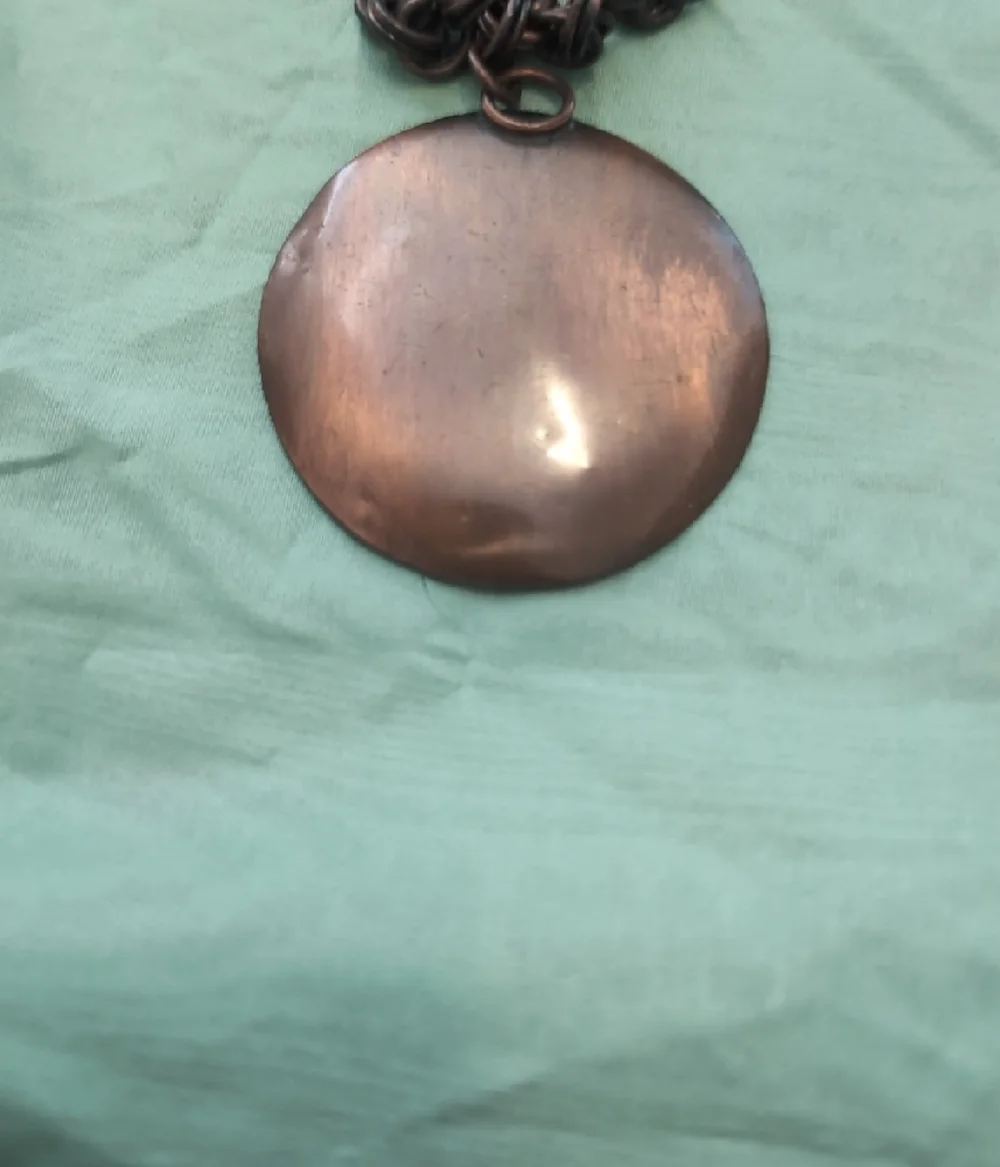 Men's Coin Pendant Necklace in Dark Bronze Finish - Picture 4 of 5